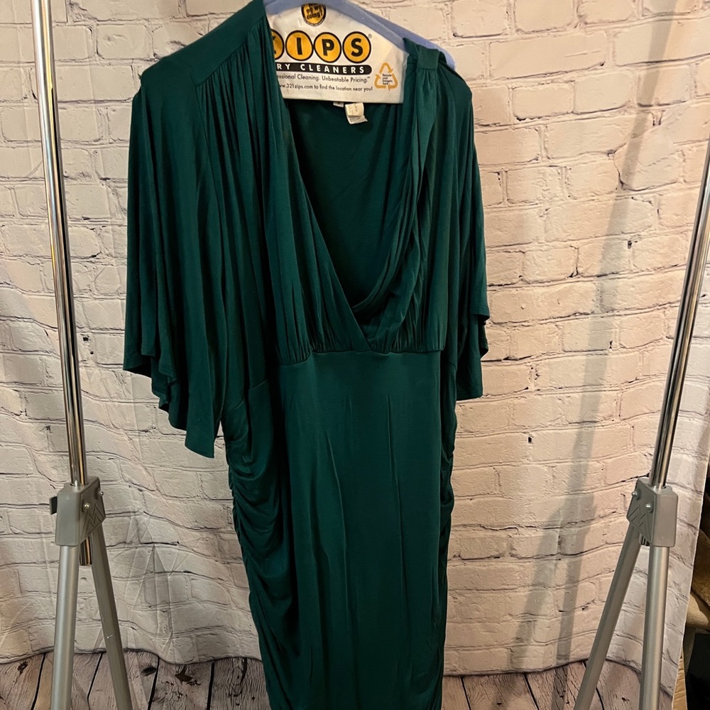 Green ruched dress